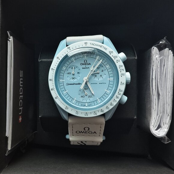 🔥HOT🔥 NWT Swatch X Omega Bioceramic Moonswatch Mission To Uranus Watch - Picture 3 of 4